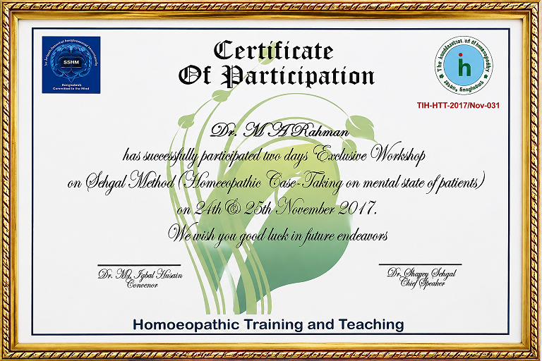 Homeopathic Training and Teaching